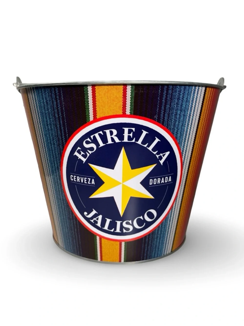 Estrella Jalisco Ice Bucket Metal Beer Bucket Cooler Barware Party Decor